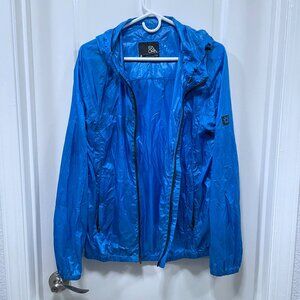 Isaora - Nylon Ripstop Windbreaker Jacket in Shine Blue, Size XS